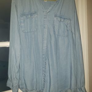 A New Day Denim Womens Button Up
